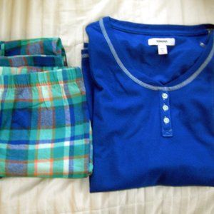 Women's Sonoma Goods for Life Henley Pajama Top & Flannel Pajama Pants Set